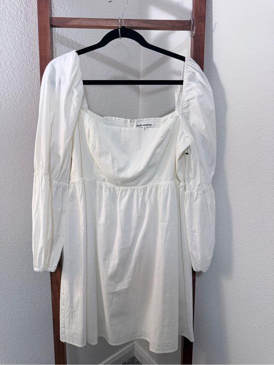 Reformation Dresses & Skirts - Reformation Cream Puff Long Sleeve Square-Neck Mini Dress Size 12